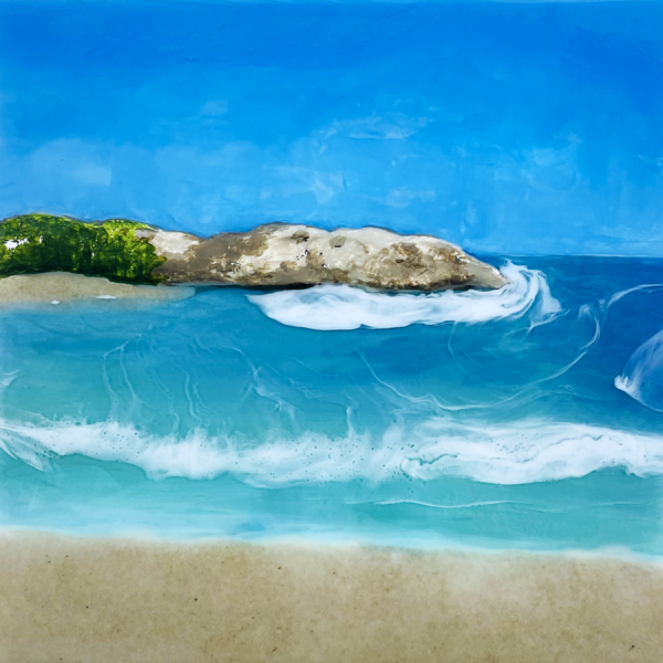 Mar Chiquita Lateral - Custom Epoxy Resin Art Piece